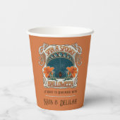 スパイダーズ&リリー不気味ハロウィンパーソナライズされた 紙コップ (裏面)