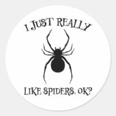 スパイダーデザイン嫌悪感アラクニドテラクールリウムギフト ラウンドシール (正面)