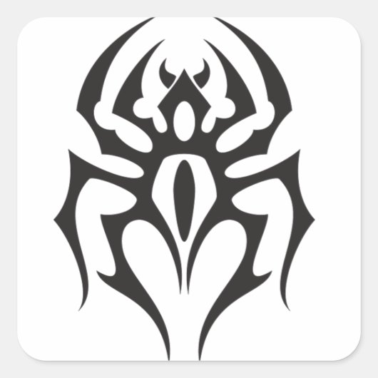 スパイダートライバルタトゥー スクエアシール (正面)
