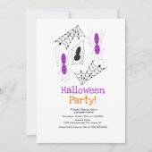 スパイダードードルハロウィーンの衣装パーティー 招待状 (正面)