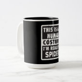 スパイダーハロウィンの衣装おもしろいスパイダーの衣装ギフト ツートーンマグカップ (正面左)