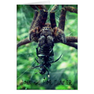 スパイダーハロウィーンディナー招待状