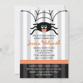 スパイダーハロウィーンベビーシャワー招待状 招待状 (正面)