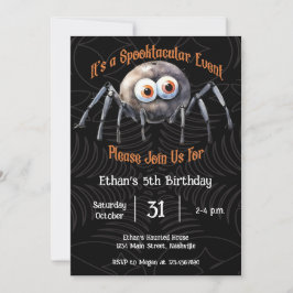 スパイダーハロウィーン誕生日パーティー 招待状