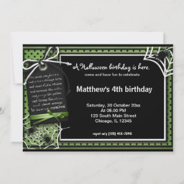 スパイダーハロウィーン誕生日 招待状