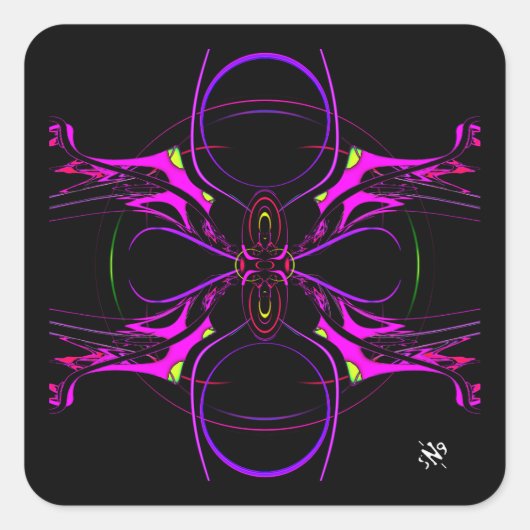 スパイダーバタフライ宇宙船 スクエアシール (正面)