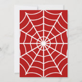 スパイダーバルーンのスーパーヒーロー 誕生日 招待状 (裏面)
