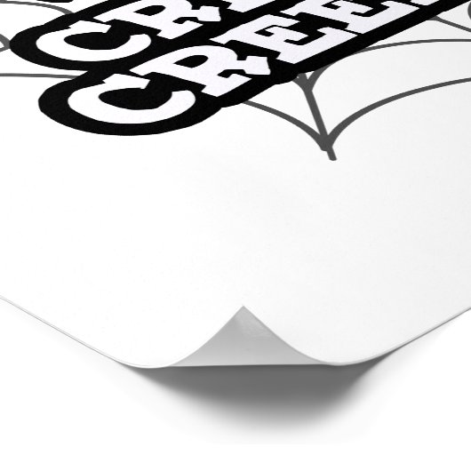 スパイダーパンのクレピおもしろいンに前向き這い寄る ポスター (角)