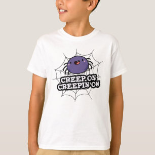 スパイダーパンのクレピおもしろいンに前向き這い寄る Tシャツ