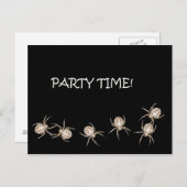 スパイダーパーティー時間はがき インビテーションポストカード (正面/裏面)