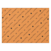 スパイダーブラックキャットハロウィーン怖いカラーのデザイン テーブルクロス (正面(横))