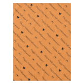 スパイダーブラックキャットハロウィーン怖いカラーのデザイン テーブルクロス (正面)