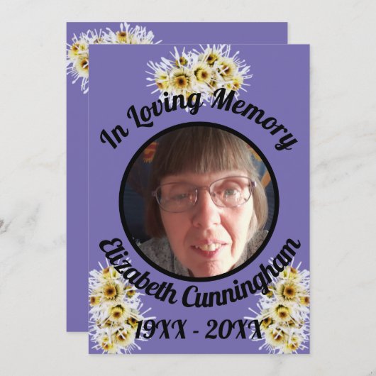 スパイダーママ写真紫メモリ引用文メモリアル (正面/裏面)