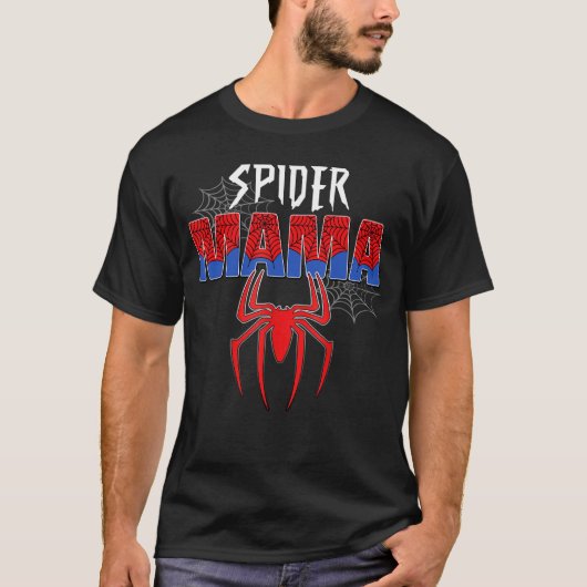 スパイダーママ 母の日 マッチング ファミリー 誕生日 Tシャツ (正面)