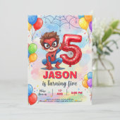 スパイダーマンの誕生日 招待状 (スタンド正面)