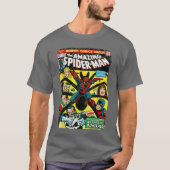 スパイダーマン コミック本の表紙 おもしろTシャツ Tシャツ (正面)