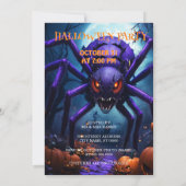 スパイダーモンスターハローウィンパーティ招待状 招待状 (裏面)