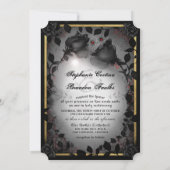 スパイダーラブゴシックハロウィン結婚ズ 招待状 (裏面)