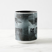 スパイダーレッグハロウィーンと不気味な背景マグカップ マグカップ (中央)