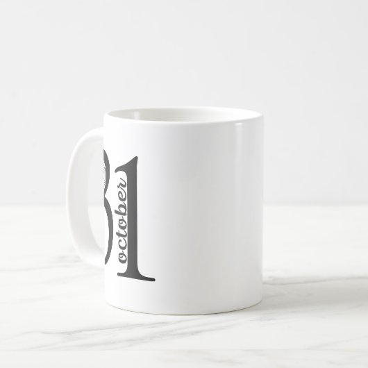 スパイダーレトロ不気味31ハロウィーン10月31日ホール コーヒーマグカップ (正面左)