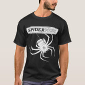 スパイダーワイヤ魚釣りラインロゴ Tシャツ (正面)