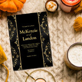 スパイダー付きのハロウィンゴシックウェディング招待状 招待状