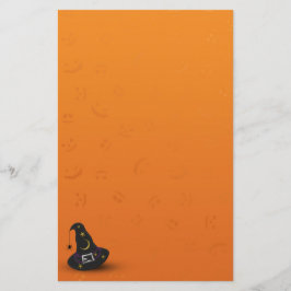 スパイダー付きハロウィーン魔女ハット 便箋