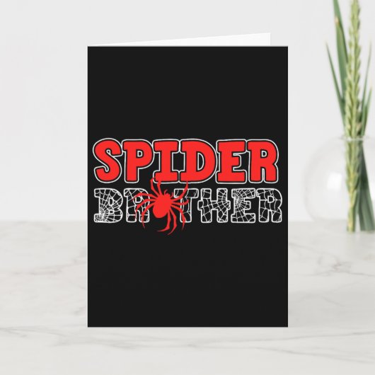 スパイダー兄弟の子供スパイディーの誕生日マッチングファミリー カード (正面)