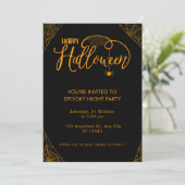 スパイダー及びスパイダウェブハロウィーン怖い衣装パーティー 招待状 (スタンド正面)