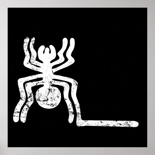 スパイダー古代のイドジオグリフ記号ペトログリフ ポスター (正面)