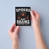 スパイダー食べスくもの巣脳あなたが安全なハロウィーン チラシ (手)