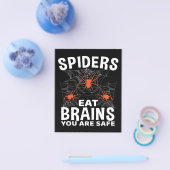スパイダー食べスくもの巣脳あなたが安全なハロウィーン チラシ (シングル)