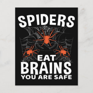 スパイダー食べスくもの巣脳あなたが安全なハロウィーン チラシ