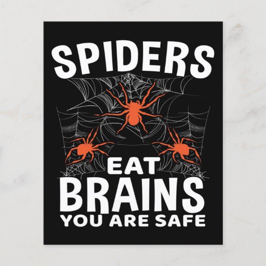 スパイダー食べスくもの巣脳あなたが安全なハロウィーン チラシ (正面)