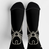 スパイダー – こうもりブラックとボーンホワイト ソックス (上部)