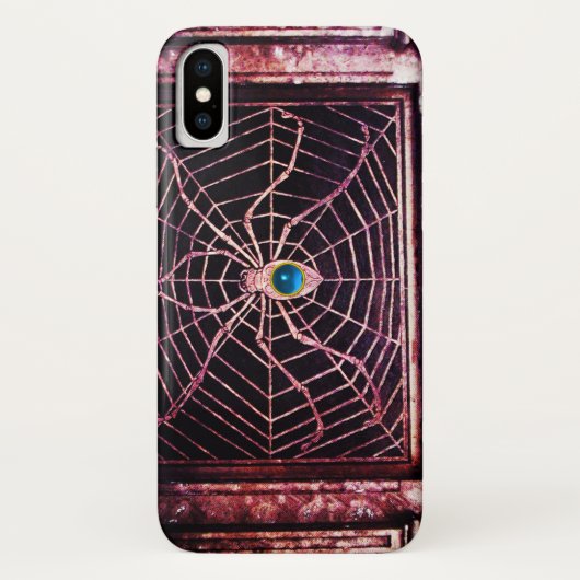 スパイダー&ウェブ ブルーサファイア ブラック Case-Mate iPhoneケース (裏面)