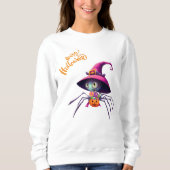 スパイダー/ハロウィーン/秋/カボチャ スウェットシャツ (正面)