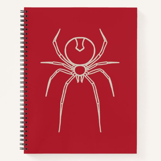 スパイダー – 血の赤と骨の白 ノートブック (正面)