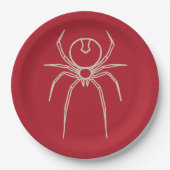 スパイダー – 血の赤と骨の白 ペーパープレート (正面)