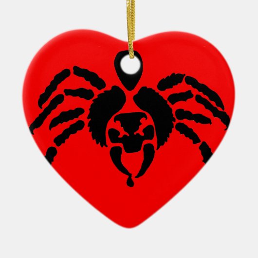 スパイダー（赤） セラミックオーナメント (正面)