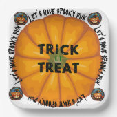 スパイダ不気味ウィッチハロウィーンをテーマにしたアクセント枕 ペーパープレート (正面)