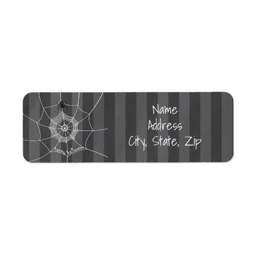 スパイダ不気味スピニングハッピーハローウィンくもの巣 ラベル (正面)