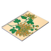 スパイダ中国のー菊 – 淡いオレンジ ノートブック (左側)