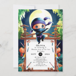 スパイチルドレン忍者誕生日 招待状