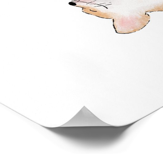 スパイティングポスターに可愛いコーギの子犬ガイド ポスター (角)