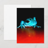 スパイディーフロッグ 緑のカエル ワイルドアニマルラバー 招待状 (正面/裏面)