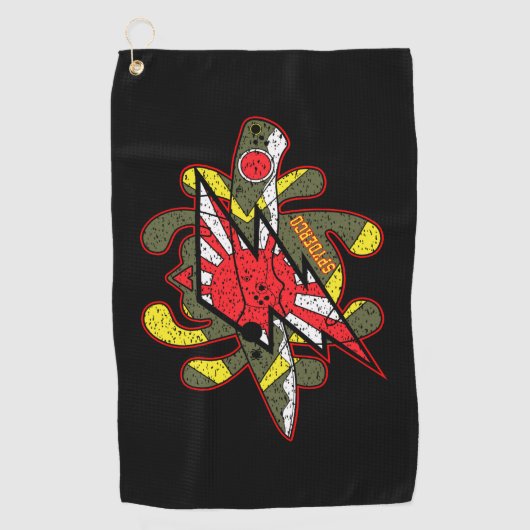 スパイデルコナイフ神風ゼロゴルフタオル ゴルフタオル (正面)