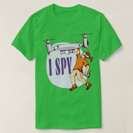 スパイドローンパイロットおもちゃカメラ子供ドローン父親 Tシャツ (デザイン正面)