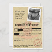 スパイバースデーパーティー 招待状 (正面)