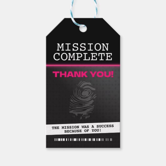 スパイパーティーピンク ギフトタグ (正面)